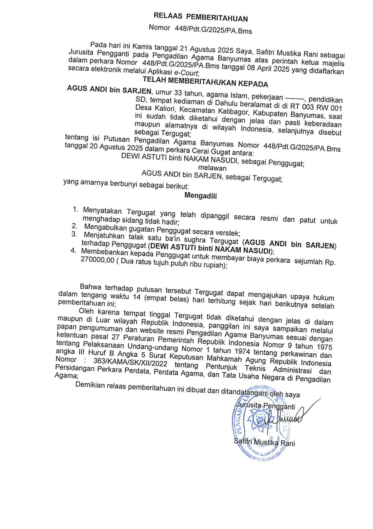 Relaas PBT 448Pdt.G2025